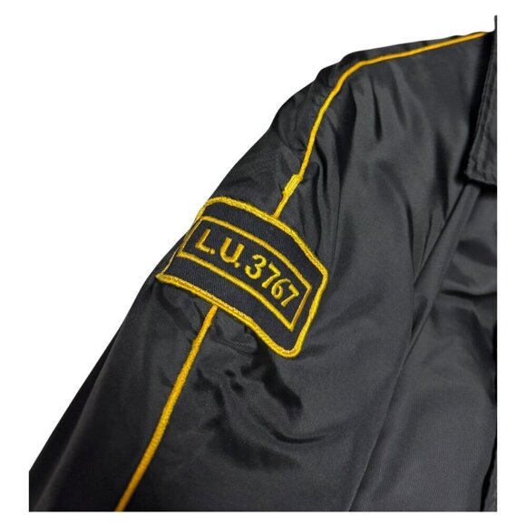 Vintage Black and Yellow Union winter coat - Picture 6 of 6